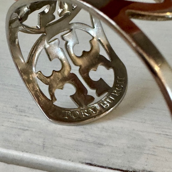 Tory Burch Silver Miller T Logo Cuff Bracelet C - Picture 6 of 6